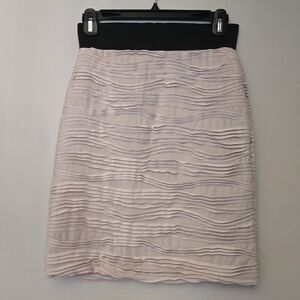H&M Black and Cream Textured Pencil Skirt